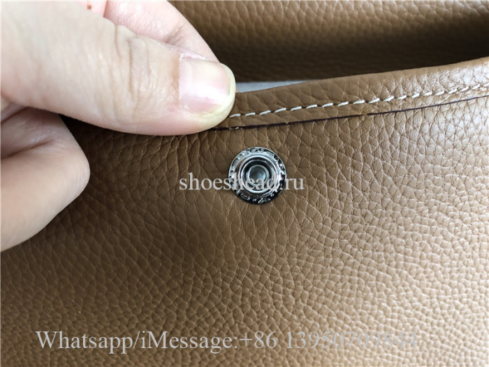 Original Hermes Evelyne I GM Gold Brown Togo Leather Crossbody Bag