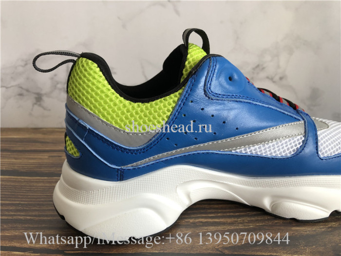 Super Quality Dior B22 Sneaker Blue Calfskin Technical Knit Black Green White