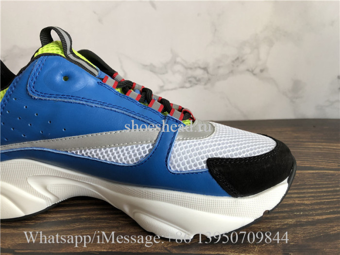 Super Quality Dior B22 Sneaker Blue Calfskin Technical Knit Black Green White