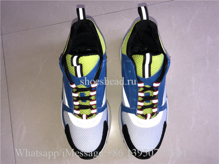 Super Quality Dior B22 Sneaker Blue Calfskin Technical Knit Black Green White
