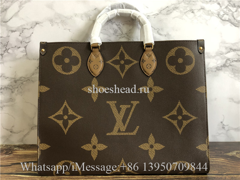 Original Louis Vuitton Onthego GM Tote Bag  M44576 Giant Monogram Brown