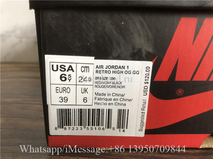 Air Jordan 1 Retro High OG NRG Not For Resale In Red GS