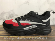 Super Quality Dior B22 Sneaker Black Calfskin Technical Knit Red Grey