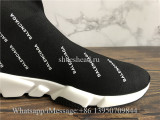 Balenciaga Allover Logo Speed Trainer Black