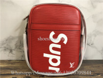 Original Louis Vuitton x Supreme Danube Epi PM Red Bag