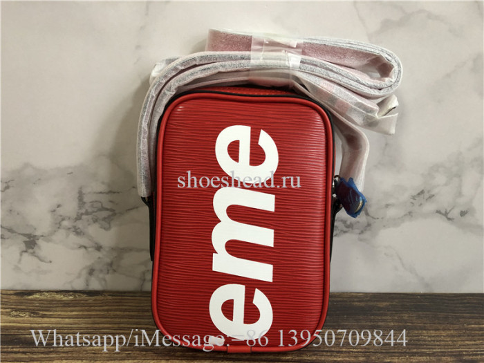 Original Louis Vuitton Red Epi Leather Danube Supreme Collaboration Bag