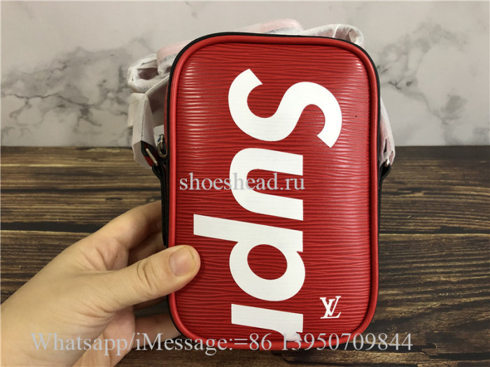 Original Louis Vuitton Red Epi Leather Danube Supreme Collaboration Bag