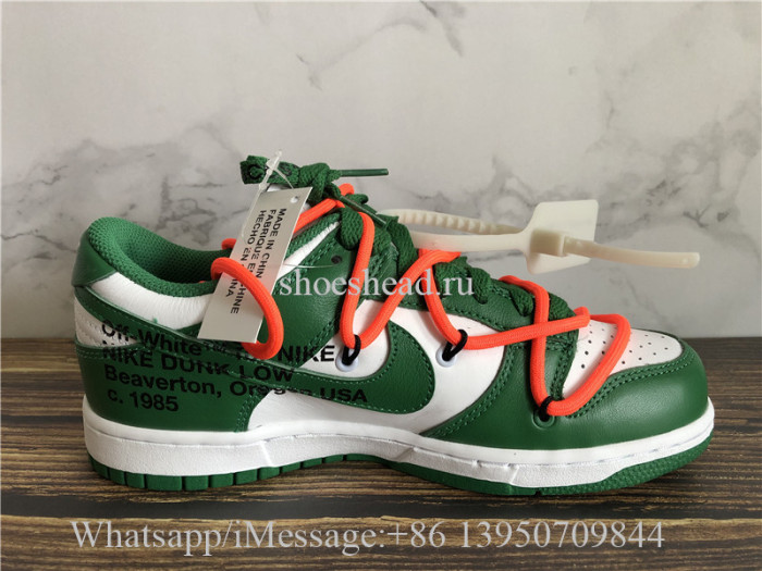 Off-White x Nike Dunk Low Pine Green