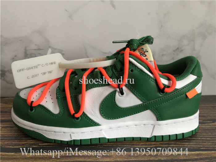 Off-White x Nike Dunk Low Pine Green