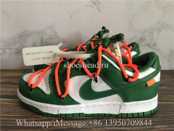 Off-White x Nike Dunk Low Pine Green