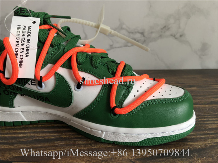 Off-White x Nike Dunk Low Pine Green
