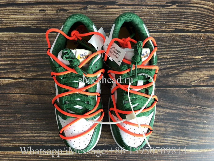 Off-White x Nike Dunk Low Pine Green