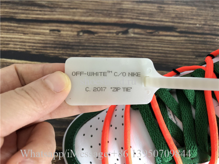 Off-White x Nike Dunk Low Pine Green