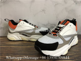 Super Quality Dior B22 Sneaker Calfskin Technical Knit Orange White