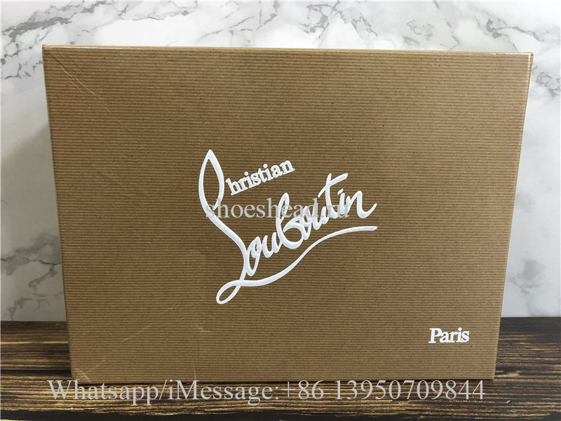 Christian Louboutin Flat Low Top Sneaker Grey Suede Brown Sole