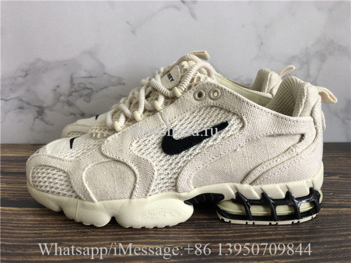 Stussy x Nike Zoom Spiridon Caged Beige