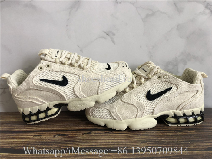 Stussy x Nike Zoom Spiridon Caged Beige