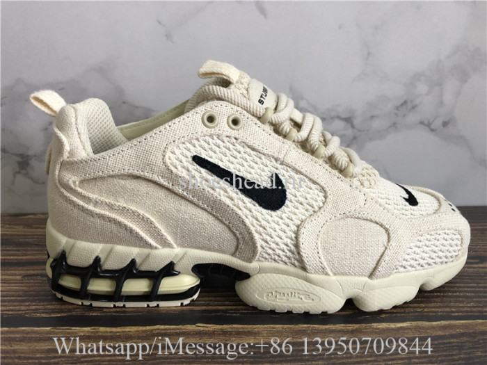 Stussy x Nike Zoom Spiridon Caged Beige