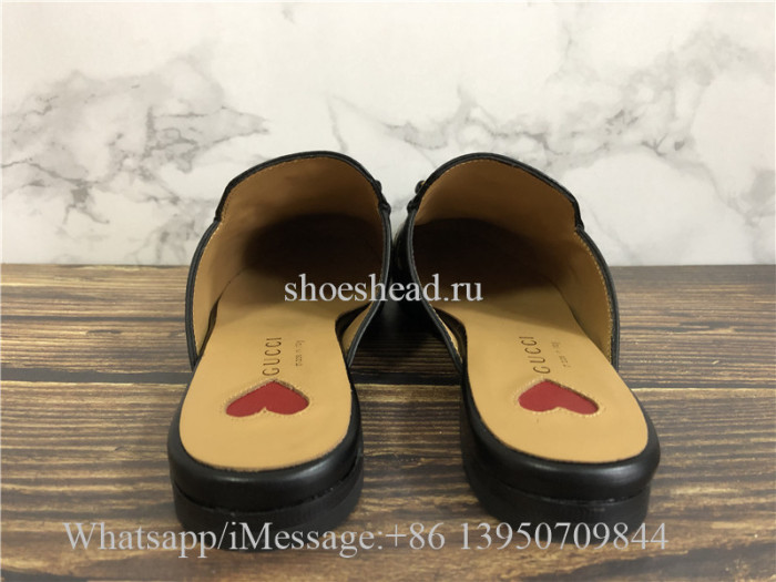 Gucci Princetown Bee & Star Embroidered Leather Slipper Loafer