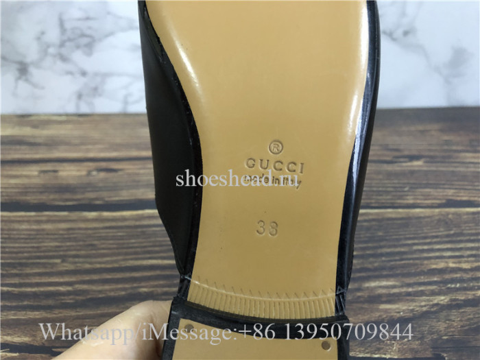 Gucci Princetown Bee & Star Embroidered Leather Slipper Loafer