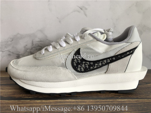 Dior x Sacai Nike LDWaffle Daybreak White Grey