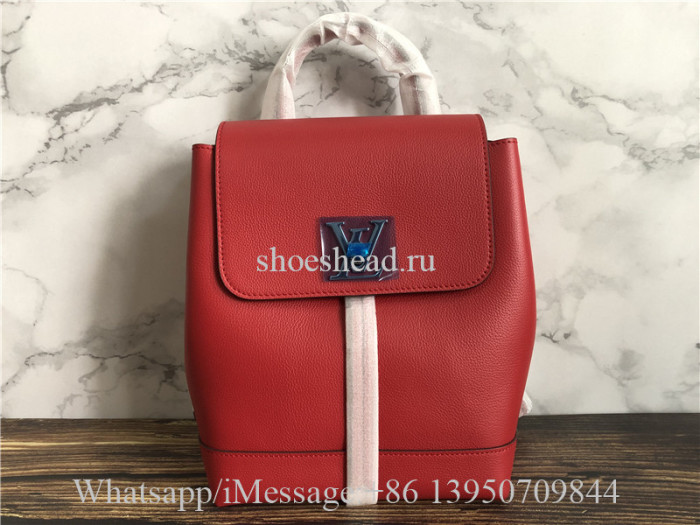 Original Louis Vuitton Lockme Backpack Rubis M41814