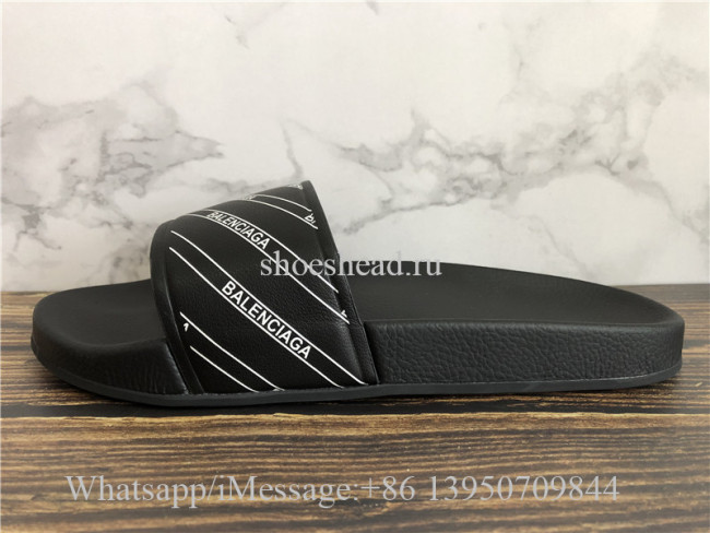 Balenciaga Black Slide With Balenciaga Logo