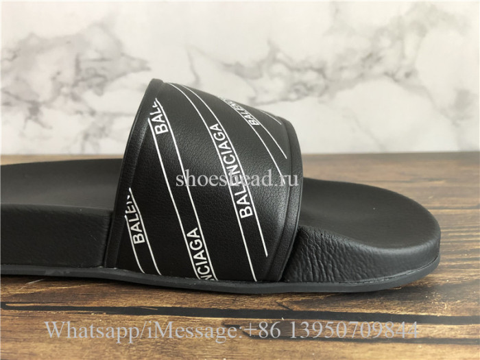 Balenciaga Black Slide With Balenciaga Logo