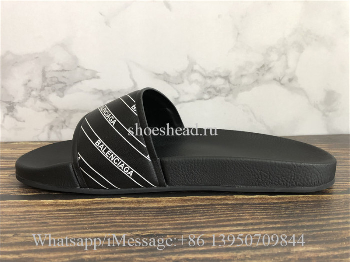 Balenciaga Black Slide With Balenciaga Logo
