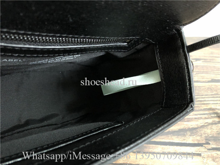 Off-White Black Diagonal Binder Clip Shoulder Bag