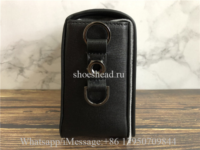 Off-White Black Diagonal Binder Clip Shoulder Bag