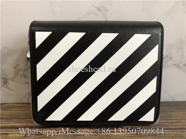 Off-White Black Diagonal Binder Clip Shoulder Bag