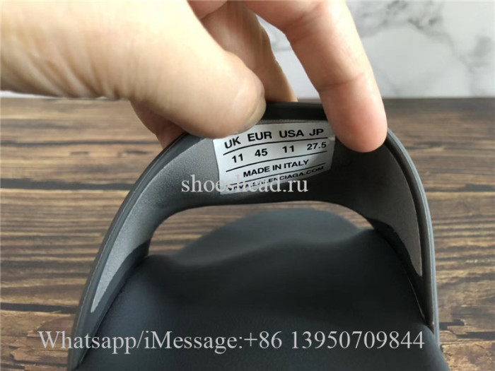 Balenciaga Grey Slide With Balenciaga Logo
