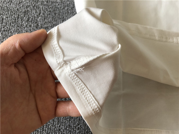 Gucci Logo Printed Cotton T Shirt White