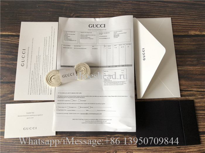 Super Quality Gucci Rhyton Vintage Gucci Logo Leather Sneaker