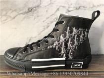 Super Quality Christian Dior B23 High Top Sneaker Black Dior Oblique