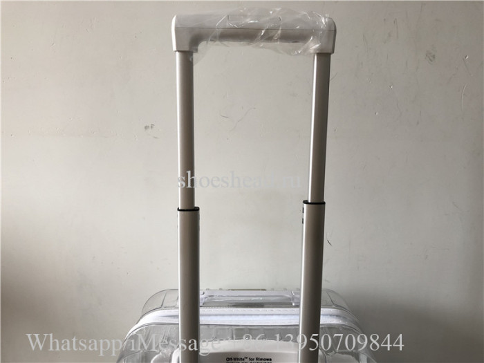 Luggage Rimowa x Off-white Transparent 21 inch Rolling Luggage Carry on Suitcase White