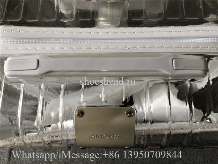 Luggage Rimowa x Off-white Transparent 21 inch Rolling Luggage Carry on Suitcase White