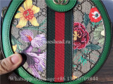 Original Gucci GG Supreme Flora Online Exclusive Ophidia Mini Round Shoulder Bag