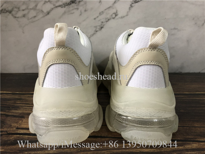 Balenciaga Triple S Clear Sole Trainer Cream White