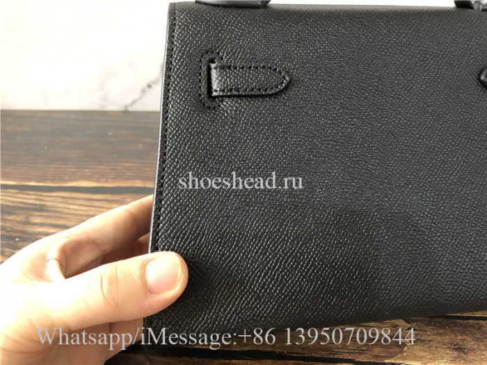 Hermès Black Pre-owned Kelly Mini Leather Mini Bag