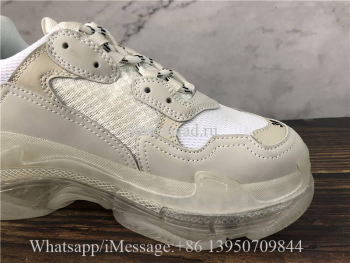 Balenciaga Triple S Clear Sole Trainer Cream White