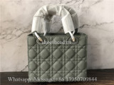 Original Quality Dior Lady Handbag Gray Lambskin