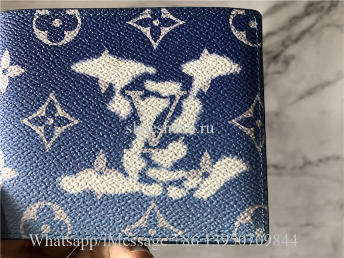 Original Louis Vuitton Blue Wallet M48455