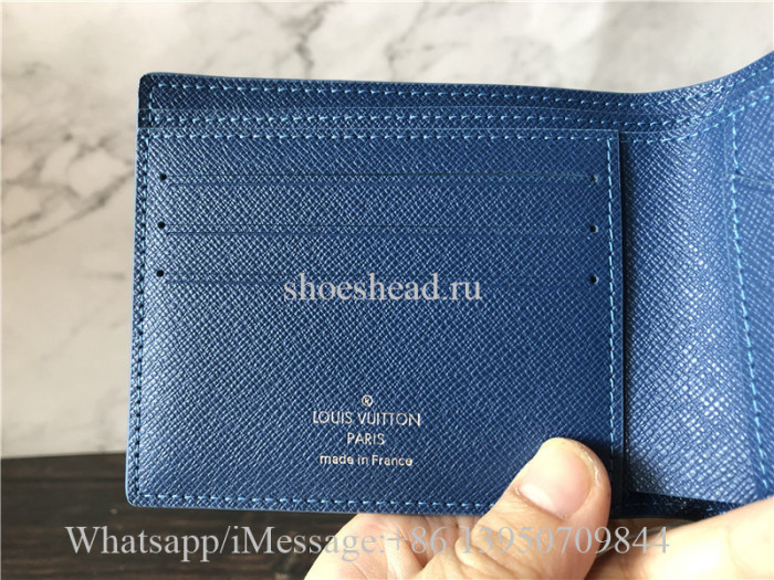 Original Louis Vuitton Blue Wallet M48455