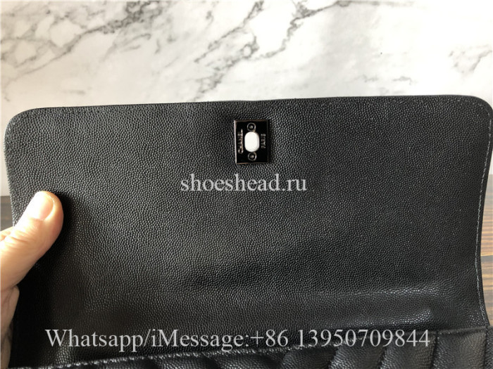 Original Chanel Coco Handle Quilted Chevron Caviar So Black Bag