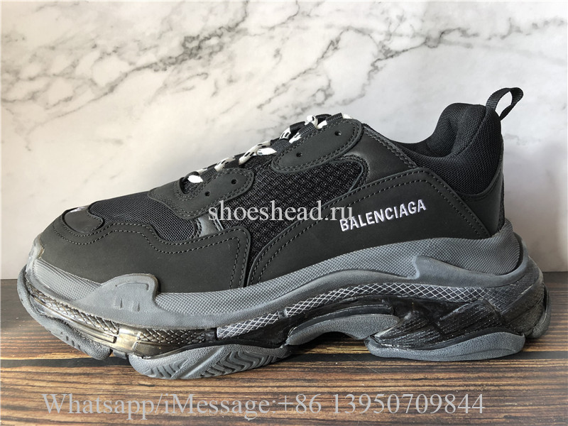 Balenciaga Triple S Clear Sole Trainer Black