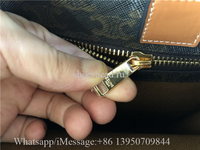 Original Celine Bag Cabas Triomphe Small Canvas Vertical Handbag