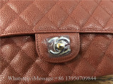 Original Quality Chanel Jumbo Caviar Double Flap Bag Wine Red 25cm