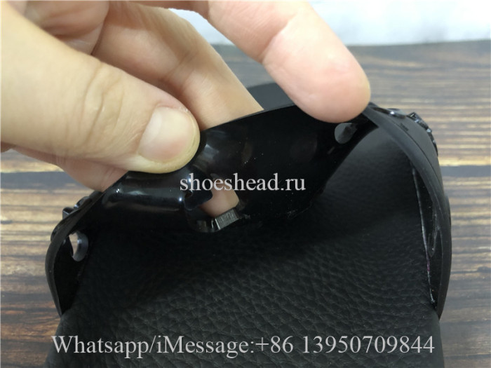 Gucci Rubber Cutout Slide Black